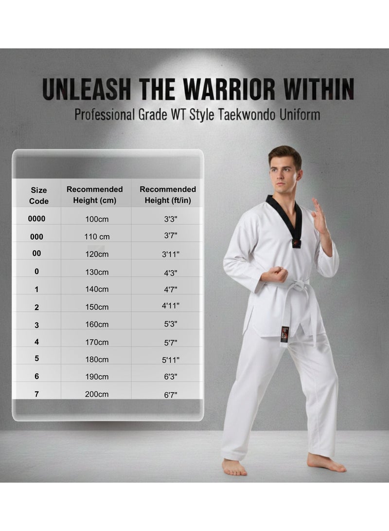 Spall Taekwondo Suit Uniform for Men, Women and Kids – Premium Martial Arts Dobok Set with White Belt – Lightweight Breathable TKD Training Gi - Image 4